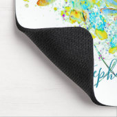 Aquamariner Spritzer der Libellen personalisiert Mousepad (Ecke)