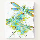 Aquamariner Spritzer der Libellen personalisiert Notizblock (Rückseite)