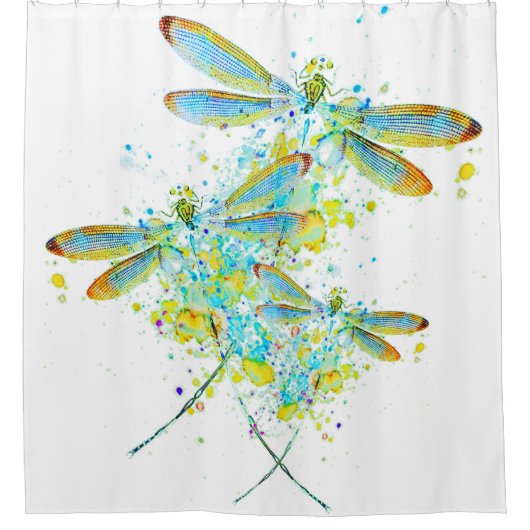 Aquamariner Spritzer Duschvorhang (Vorderseite)