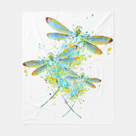 Aquamariner Spritzer Fleecedecke (Vorderseite)