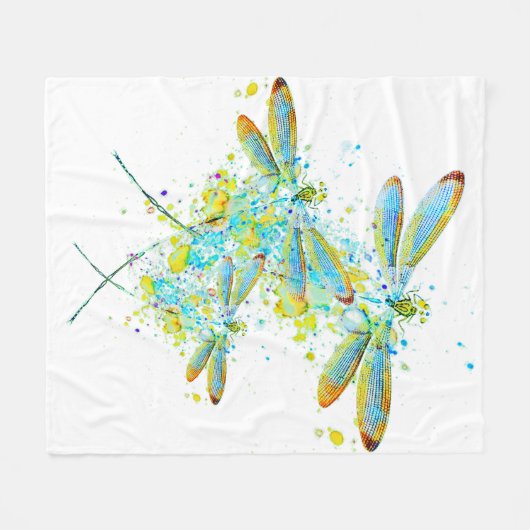 Aquamariner Spritzer Fleecedecke (Vorderseite (Horizontal))