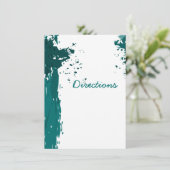 Aquamariner Spritzer mit grüner Farbe - Richtungen Begleitkarte (Stehend Vorderseite)