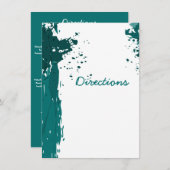 Aquamariner Spritzer mit grüner Farbe - Richtungen Begleitkarte (Vorne/Hinten)