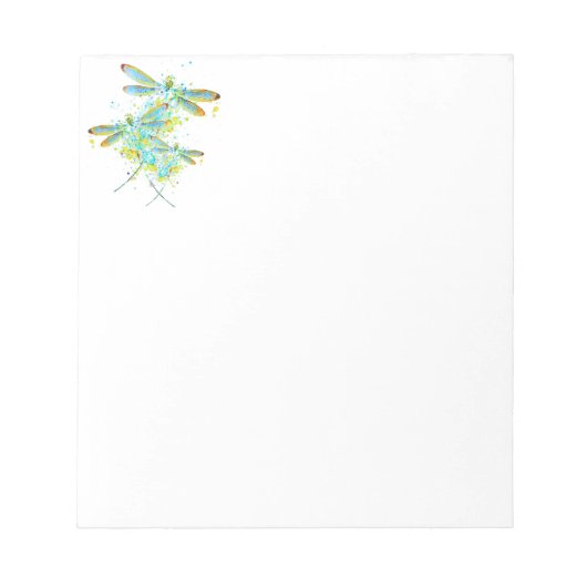 Aquamariner Spritzer Notizblock (Vorderseite)