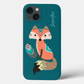 Aquamariner Stammesfuchs mit Feather Case-Mate iPhone Hülle (Rückseite)