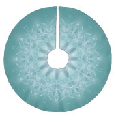 Aquamariner Star | Mandala Polyester Weihnachtsbaumdecke (Vorderseite)
