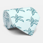 Aquamariner Starfish Blau Krawatte (Gerollt)