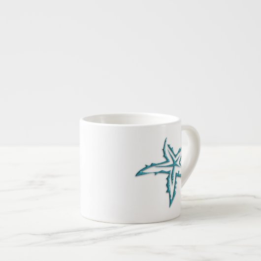 Aquamariner Starfish Espressotasse (Vorderseite Rechts)