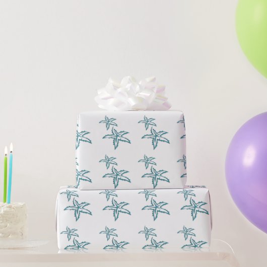 Aquamariner Starfish Geschenkpapier (Partygeschenke)
