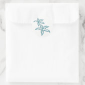 Aquamariner Starfish Runder Aufkleber (Tasche)