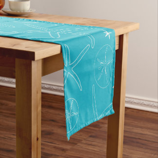 Aquamariner Starfish & Sand Dollar Table Runner Kurzer Tischläufer
