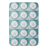 Aquamariner Starfish und Sand Dollar Beachy Badematte (Vorderseite Vertikal)
