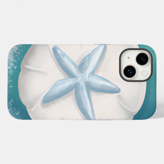 Aquamariner Starfish und Sand Dollar Beachy Case-Mate iPhone Hülle (Rückseite (Horizontal))