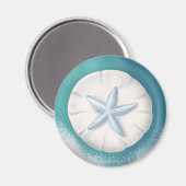 Aquamariner Starfish und Sand Dollar Beachy Magnet (Vorderseite/Rückseite)