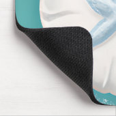 Aquamariner Starfish und Sand Dollar Beachy Mousepad (Ecke)