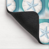 Aquamariner Starfish und Sand Dollar Beachy Mousepad (Ecke)