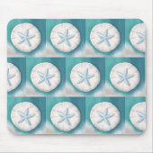Aquamariner Starfish und Sand Dollar Beachy Mousepad (Vorne)
