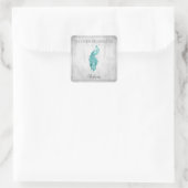 Aquamariner Sticker für das Pfauenbuch (Tasche)