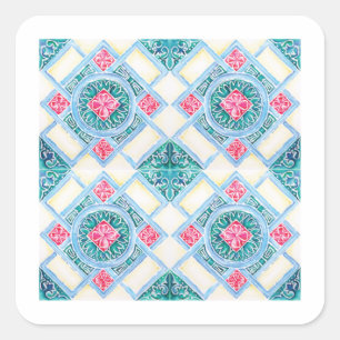 Aquamariner Sticker für Peranakan Geometric Tile