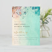 AQUAMARINER STRANDSEE - WASSERFARBE DANKESKARTE (Stehend Vorderseite)