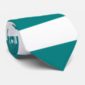 Aquamariner Streifen Krawatte (Gerollt)