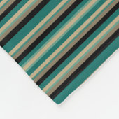 Aquamariner Streifen Lässiger Autokleber Fleecedecke (Ecke)