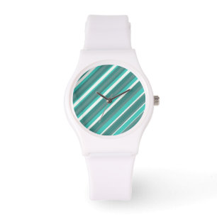 Aquamariner Streifen Sporty White Armbanduhr