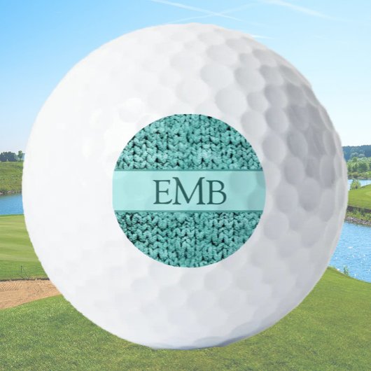 Aquamariner Strick Design kundenspezifische Monogr Golfball