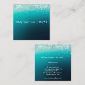 Aquamariner Stylist Quadratische Visitenkarte (Vorne/Hinten)