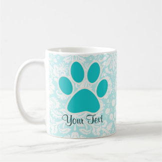 Aquamariner Tatzen-Druck Kaffeetasse