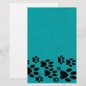 Aquamariner Tatzen-Druck stationär Briefpapier (Vorne/Hinten)