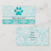 Aquamariner Tatzen-Druck Visitenkarte (Vorne/Hinten)
