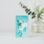 aquamariner Terrier Visitenkarte (Stehend Vorderseite)