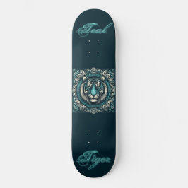 Aquamariner Tiger in Scrolly Square zu Skateboard