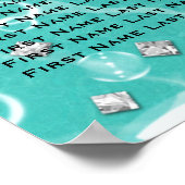 Aquamariner Tisch für Sternenfische Poster (Ecke)