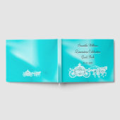 Aquamariner Trainer für Pferde Quinceñera Gästebuch (Voll)