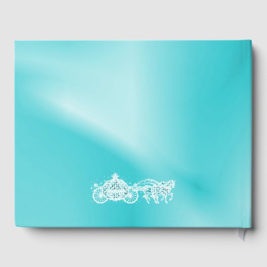 Aquamariner Trainer für Pferde Quinceñera Gästebuch (Rückseite)