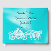 Aquamariner Trainer für Pferde Quinceñera Gästebuch (Vorderseite)