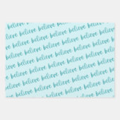 Aquamariner Traum glaubt Liebe | Türkis Geschenkpapier Set (Vorderseite 2)