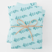 Aquamariner Traum glaubt Liebe | Türkis Geschenkpapier Set (Beispiel)