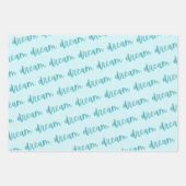 Aquamariner Traum glaubt Liebe | Türkis Geschenkpapier Set (Vorderseite)