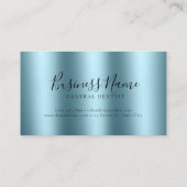 Aquamariner Treasure Funkelnd Silberzahn-Zahnarzt Visitenkarte (Rückseite)