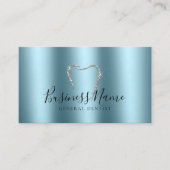 Aquamariner Treasure Funkelnd Silberzahn-Zahnarzt Visitenkarte (Vorderseite)