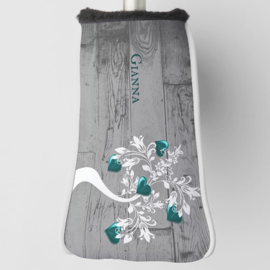 Aquamariner Tree of Hearts Personalisierter Golf H Golf Headcover (Rotieren 90)