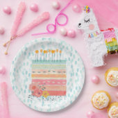 Aquamariner u. korallenroter pappteller (Party)