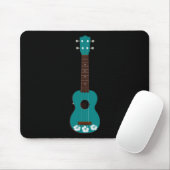 aquamariner Ukulele-Hibiskusentwurf Mousepad (Mit Mouse)