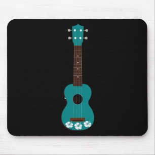 aquamariner Ukulele-Hibiskusentwurf Mousepad