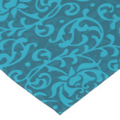 Aquamariner und Aqua Tudor Garten-Damast Kurzer Tischläufer (Ecke)