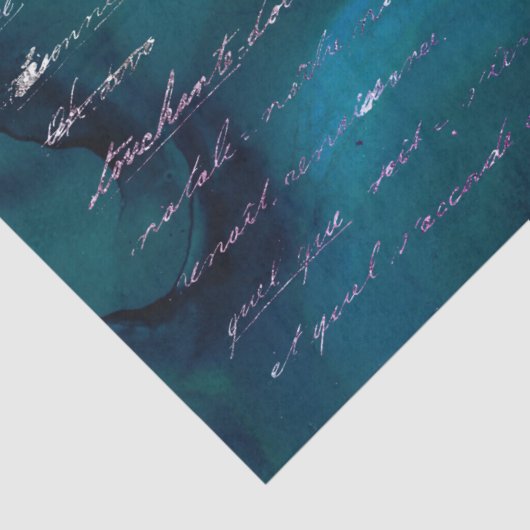 Aquamariner und eiskalter Glitzer Meerjungfrau Buc Seidenpapier (Detail)