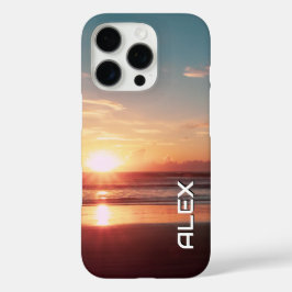 Aquamariner und gebrannter Orangensonnenaufgang üb iPhone 16 Pro Hülle